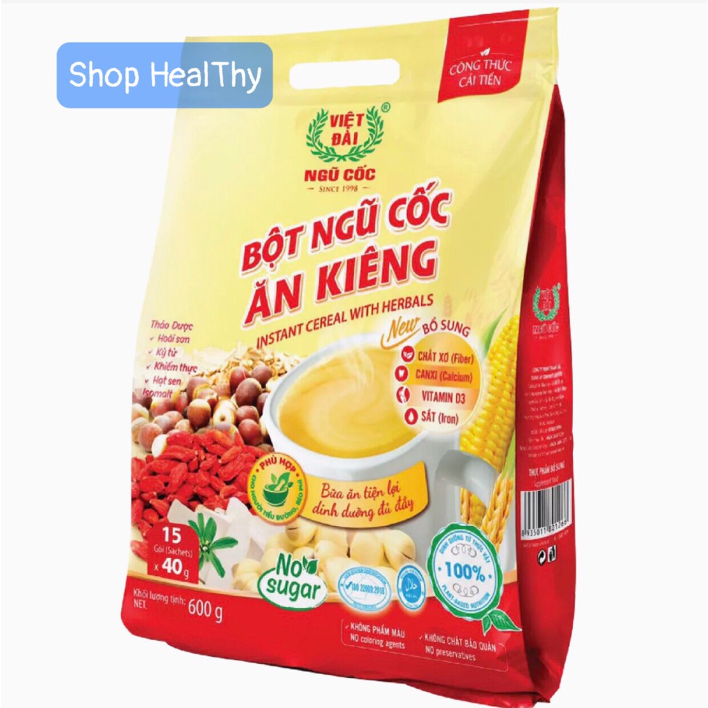 Bột Ngũ Cốc Ăn Kiêng Việt Đài 600g ( 15gói x 40gr)