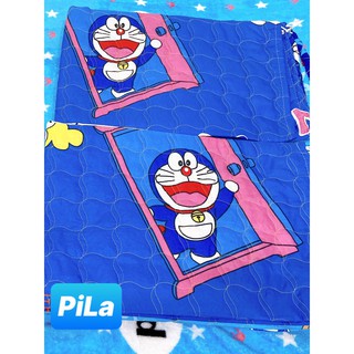 Vỏ Gối Ôm vỏ gối nằm cotton poly 40X60 Mẫu Doremon xanh dương