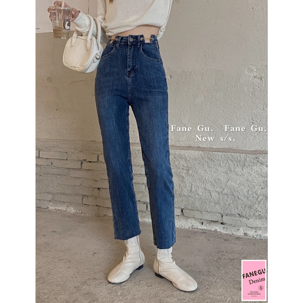 Quần Jeans ống đứng cạp cao/ Hàng cao cấp