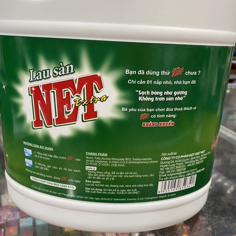Nước lau sàn nhà NET Extra can 4kg