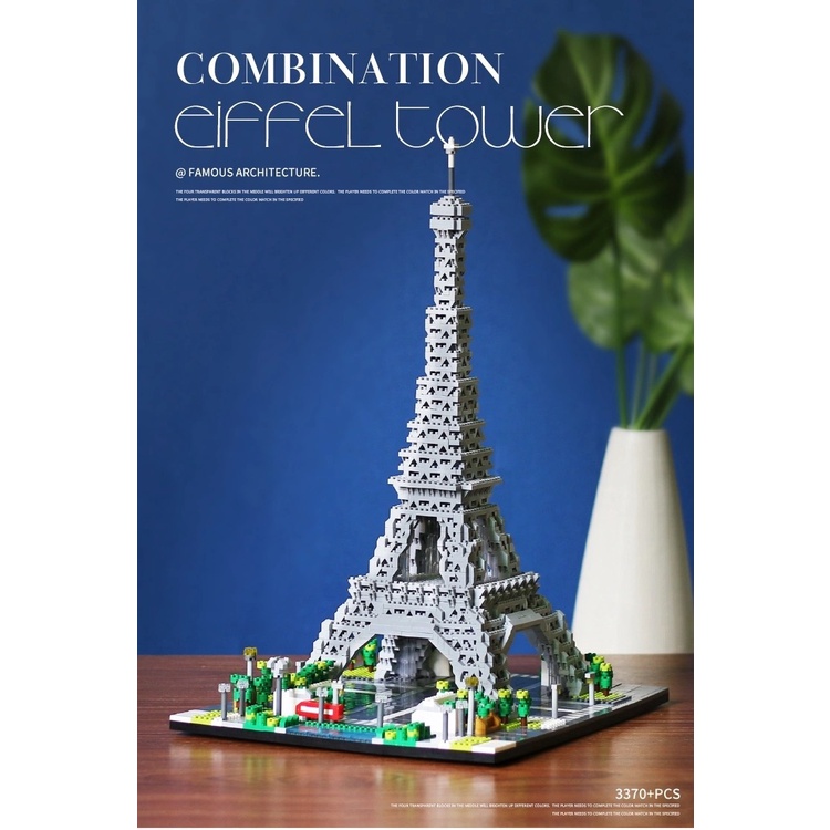 3360 CT - ĐỒ CHƠI XẾP HÌNH LẮP RÁP Mô Hình Tháp Paris KIẾN TRÚC KỲ QUAN THẾ GIỚI, Mô Hình Tháp EIFFEL
