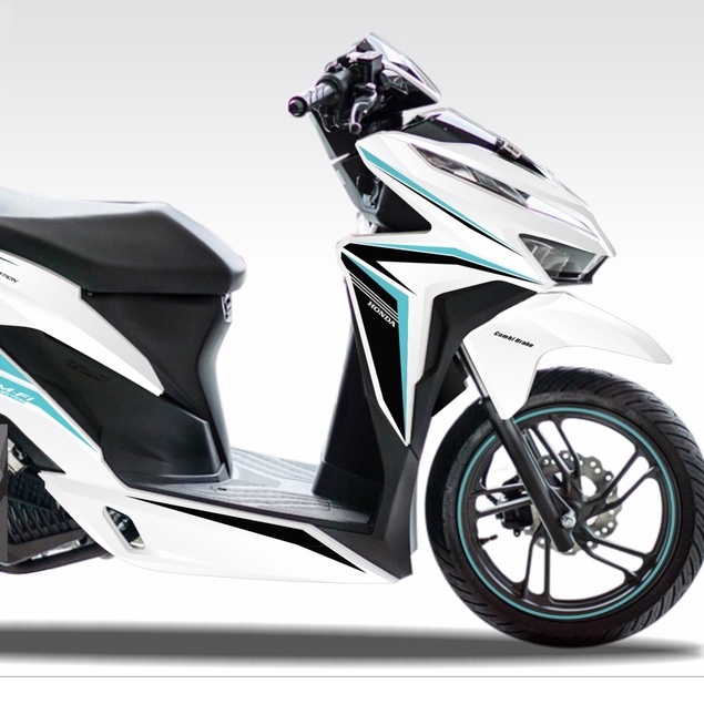 Tem Vario 150 xe trắng phối tem đen xanh