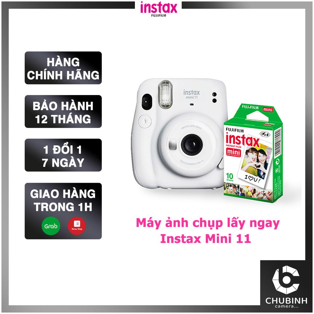 Máy ảnh chụp lấy ngay Fujifilm Instax Mini 11 | Chính Hãng | Tặng kèm một hộp Film & 10 Tấm Skin Dán Viền