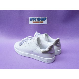 Giày thể thao stan smith gót trắng bạc nam nữ 36-43