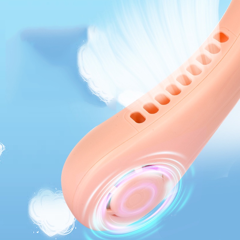 Quạt Đeo Cổ Q15 USB Mini Tích Điện Không Cánh Tiện Lợi, Thời Trang, Dáng Thể Thao - giao hàng hỏa tốc