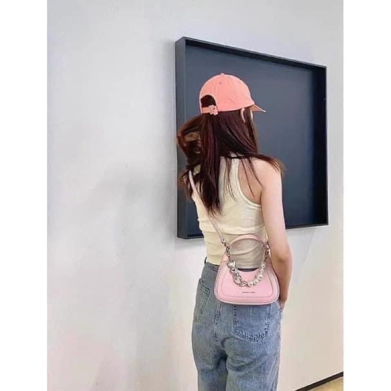 Túi Dây xích Ngọc hộp nơ xịn sò xuất xịn size mini 18cm