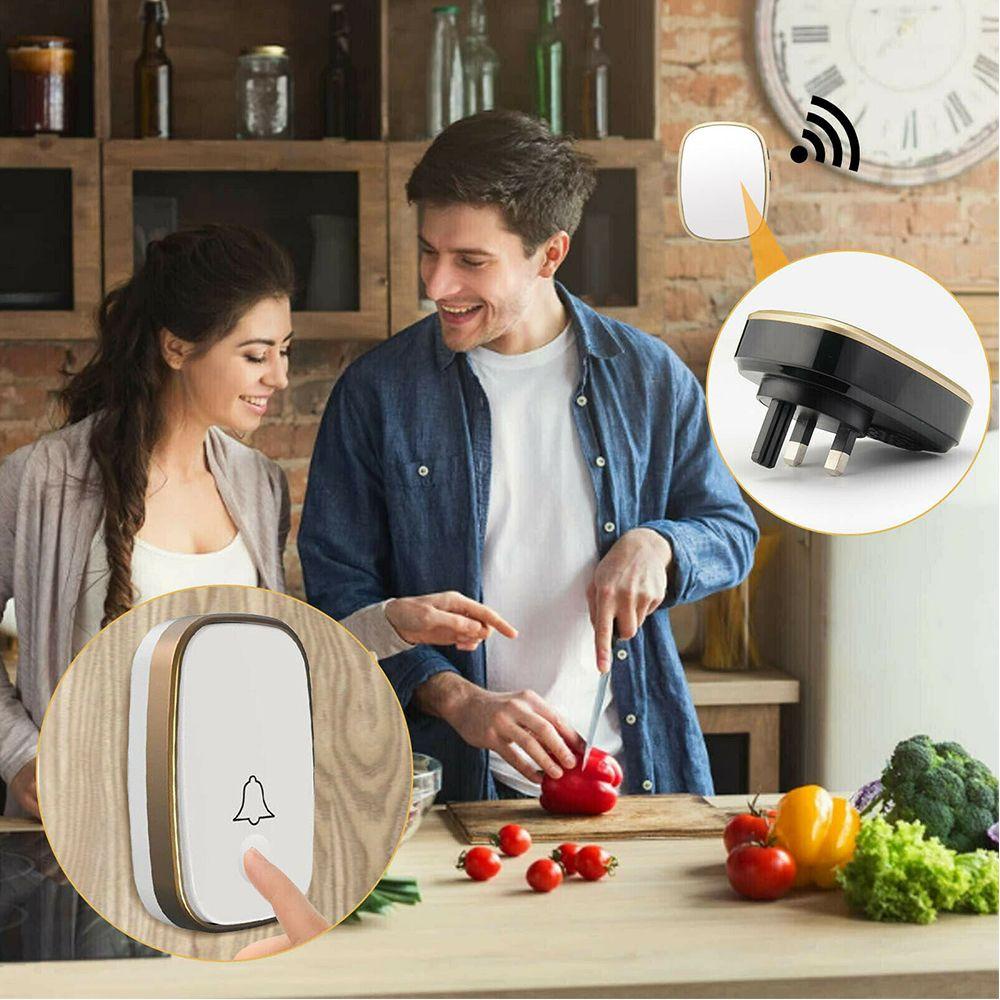 Chuông Cửa Không Dây Chống Thấm Nước Phích Cắm UK