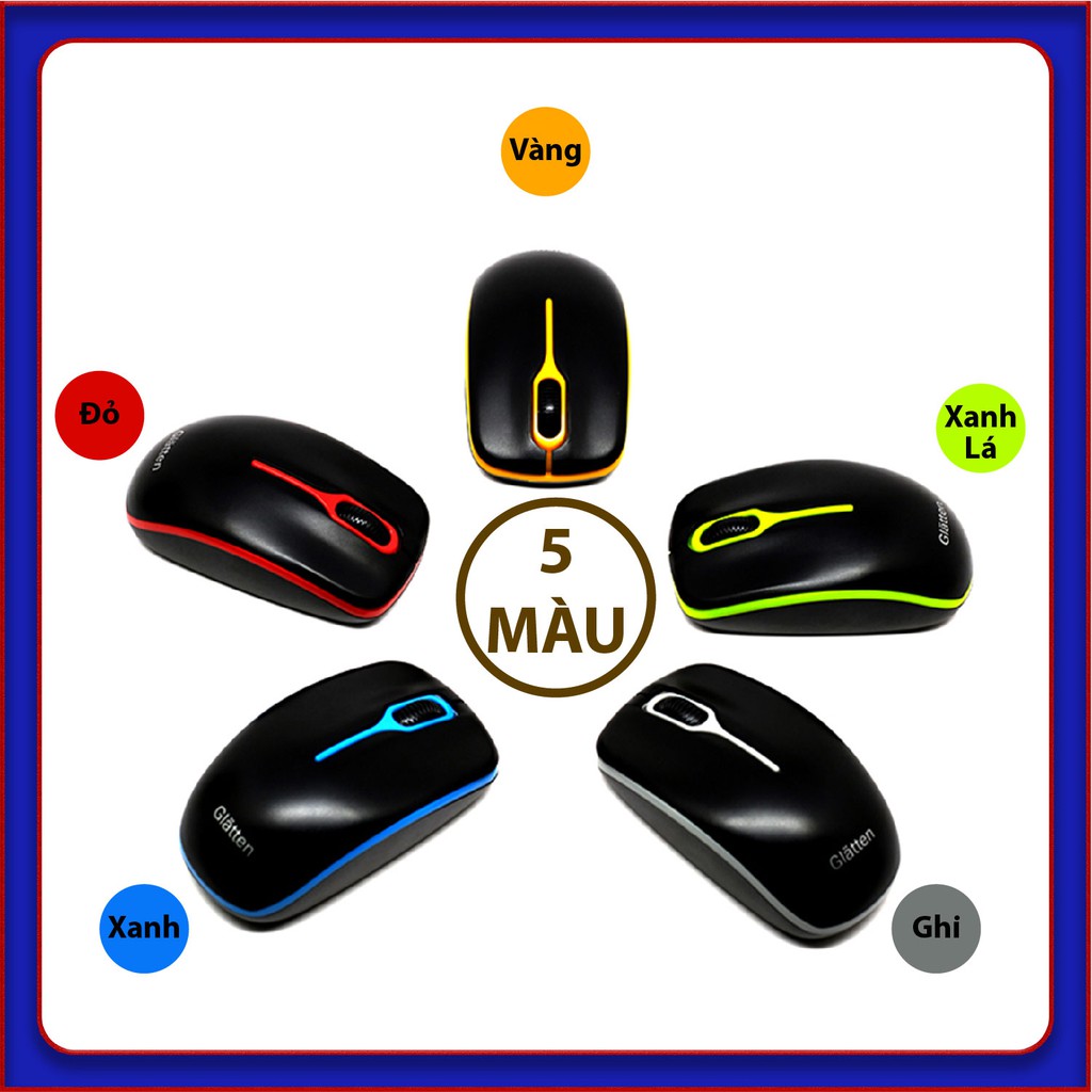 Chuột Không Dây Máy Tính Văn Phòng Glatten V-168  - Bảo Hành 1 Năm