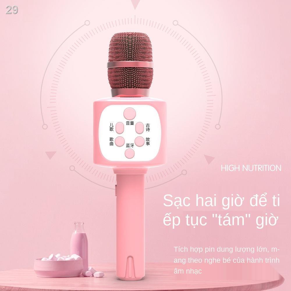 micro trẻ em hát karaoke máy đồ chơi âm thanh tích hợp điện thoại di động bluetooth không dây bé trai và gái