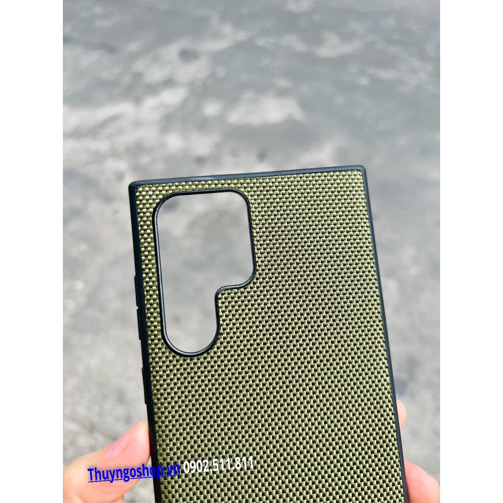 Ốp lưng vải viền nhựa dẻo Samsung S22 Ultra - S22 Plus - S22 - S21 Ultra - S21 Plus