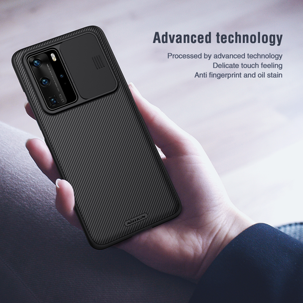 Ốp Điện Thoại Nillkin CamShield Có Nắp Trượt Bảo Vệ Camera Bằng PC Cứng Sang Trọng Cho Huawei P40 Pro