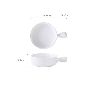 Bát 550ml có tay cầm (Trắng)