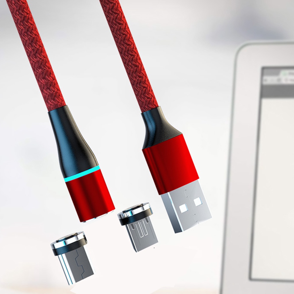 Dây cáp sạc nhanh nam châm Micro Usb Type-C Qc 3.0 1/2m chất lượng cao/ Đầu nối