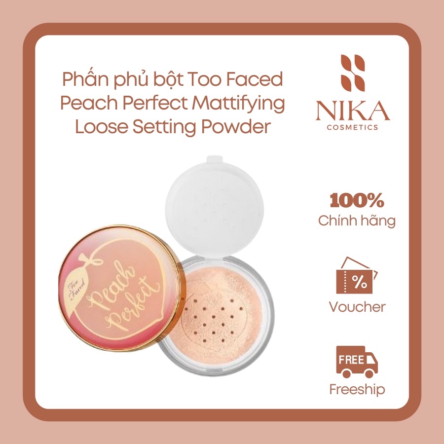 Phấn phủ bột Too Faced Peach Perfect Mattifying Loose Setting Powder