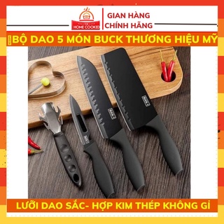 Bộ dao nhà bếp 5 món BUCK thương hiệu MỸ đa năng siêu bền