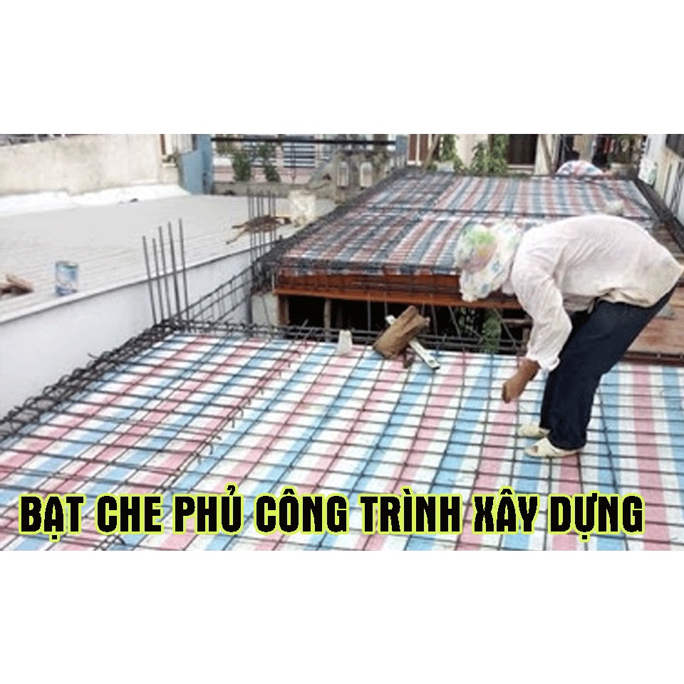 Combo 10m bạt 2 da màu xanh cam loại dày khổ rộng 4m, bạt che nắng, che mưa, làm mái hiên, bạt công trình, siêu bền