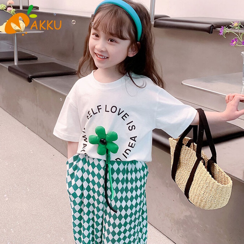 Set Quần Dài Và Áo Thun Chống Muỗi Thời Trang Mùa Hè Kích Thước 2022 Dành Cho Bé Gái