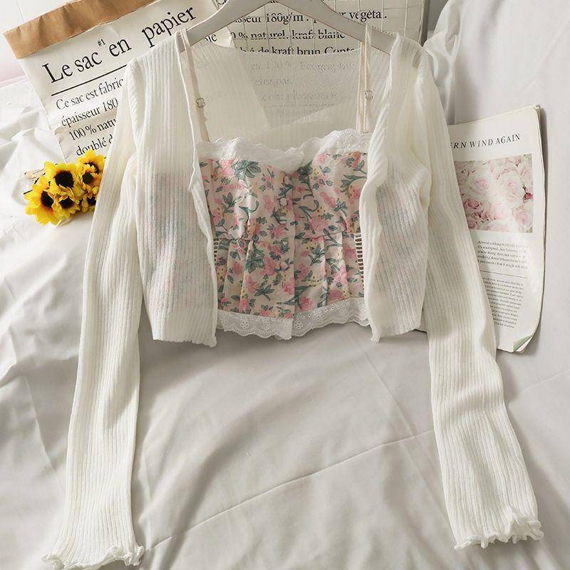 Áo Khoác Cardigan Dệt Kim Mỏng Dáng Ngắn Thời Trang Dành Cho Nữ