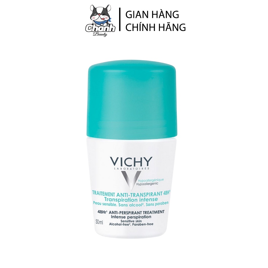 Lăn Khử Mùi VICHY  Ngăn Mùi Hôi Giúp Khô Thoáng Traitement Anti- Transpirant 50ml