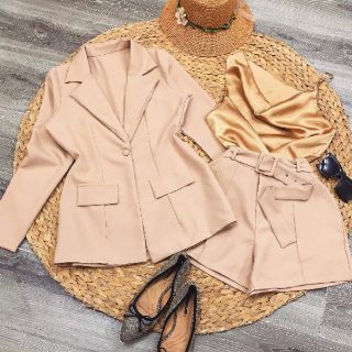 Sét vest 3 món áo phi cổ đổ