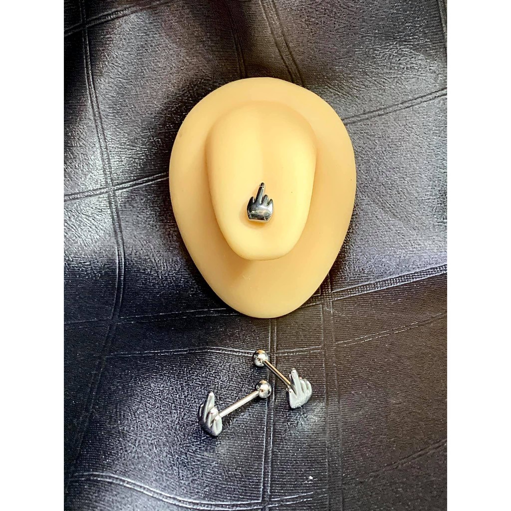 KHUYÊN LƯỠI HÌNH NGÓN F*CK CÁ TÍNH - KHUYÊN THÉP KO GỈ