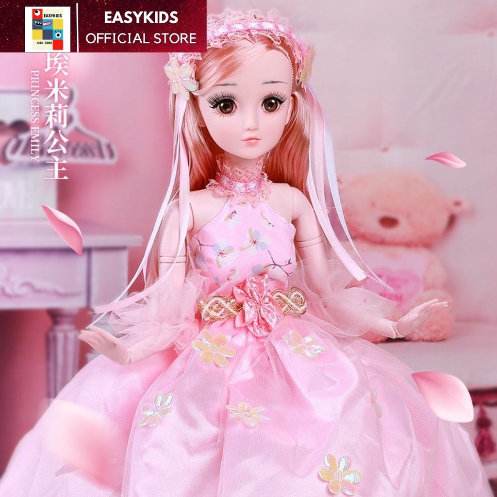 Búp bê, Đồ chơi Búp Bê Công chúa Barbie cỡ lớn cao 60cm phiên bản có nhạc tặng kèm 3 trang phục và phụ kiện