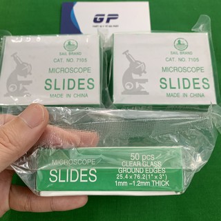 LAM KÍNH HIỂN VI DÙNG MỘT LẦN MICROSCOPE SLIDES (HỘP 50 CÁI)