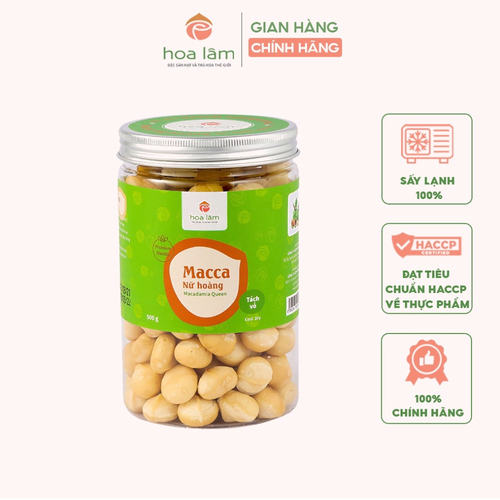 Nhân hạt macca Nữ hoàng Hoa Lâm sấy lạnh loại VIP giàu dinh dưỡng 250g và 500g