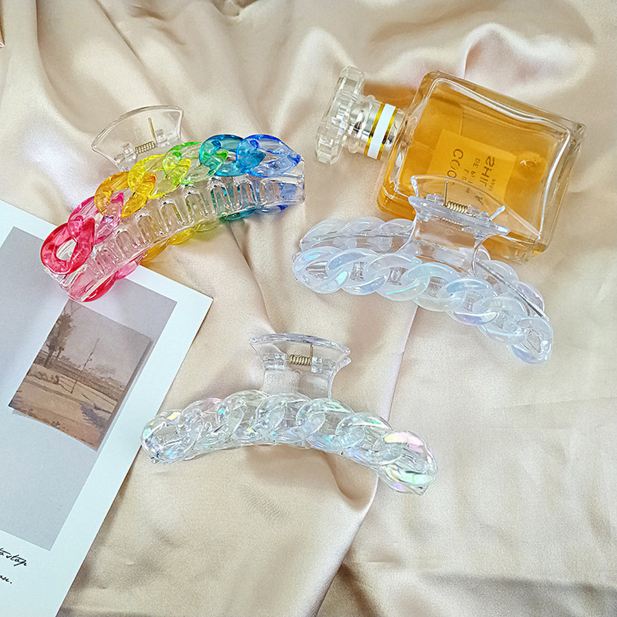 Kẹp tóc nhựa trong suốt thời trang phong cách Hàn Quốc dành cho nữ