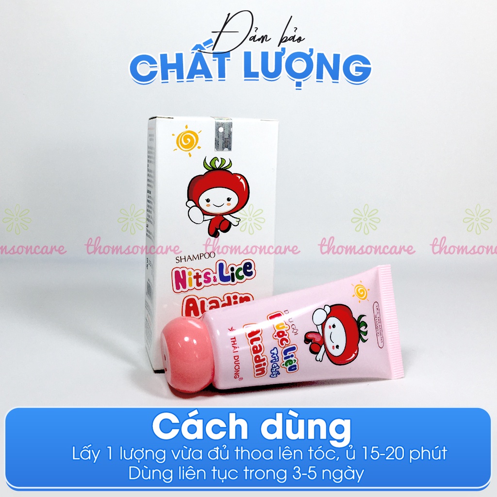 Dầu gội ngừa chấy Aladin từ thảo dược của Sao Thái Dương, gội đầu loại bỏ chí, ký sinh trùng da đầu