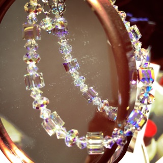 Vòng Tay Pha Lê Áo Swarovski Vuông 6 ly