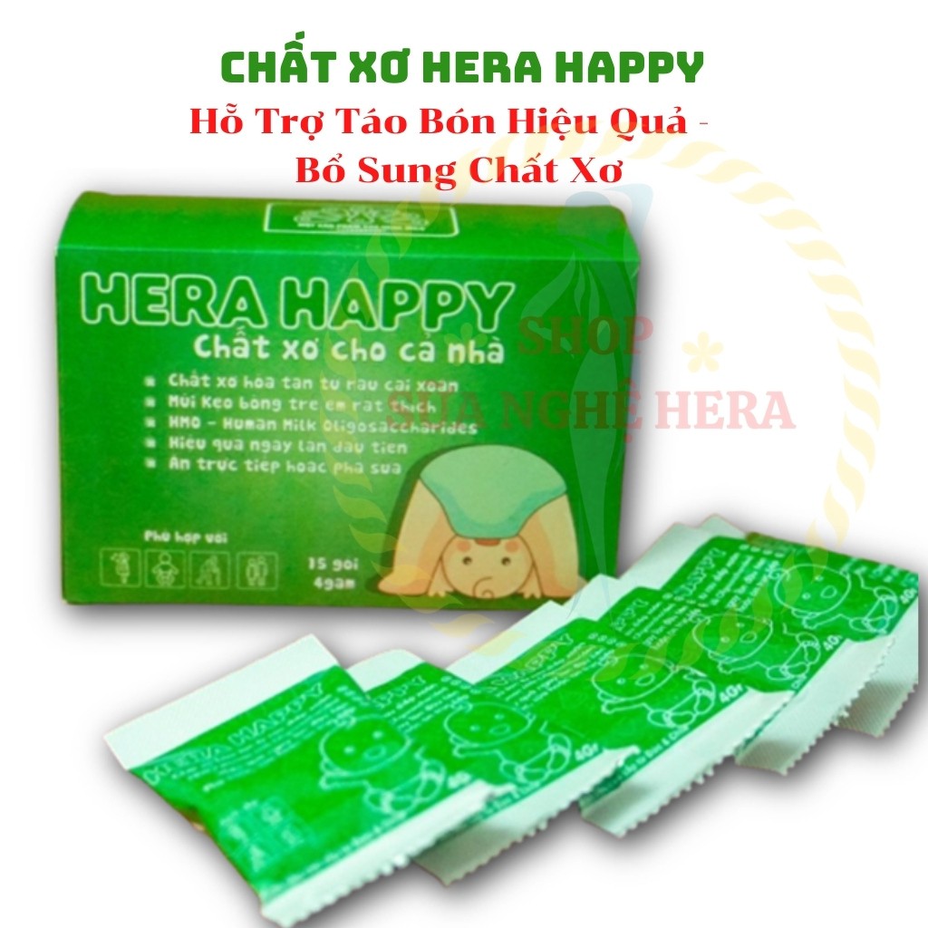 Chất Xơ Hòa Tan HERA Happy CX01 - Chất Xơ Cho Cả Gia Đình - Bổ Sung Chất Xơ (HỘP 15 GÓI)