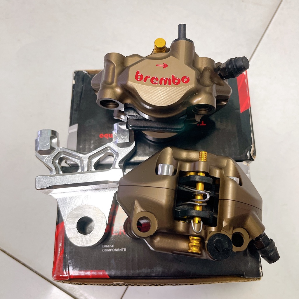 Heo Sau Moto3 2 Piston đối xứng lắp cho xe Ex150/155/135/Raider/Sonic/Satria/Winner