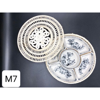 Khay mứt kẹo sứ Bát Tràng.