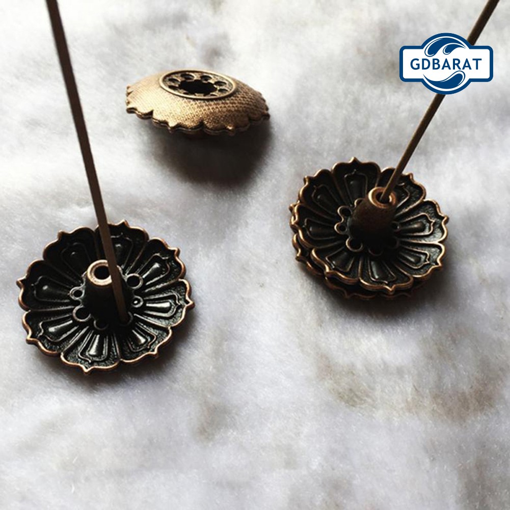 Đế Cắm Nhang 9 Lỗ Hình Hoa Sen Bằng Đồng Tiện Dụng