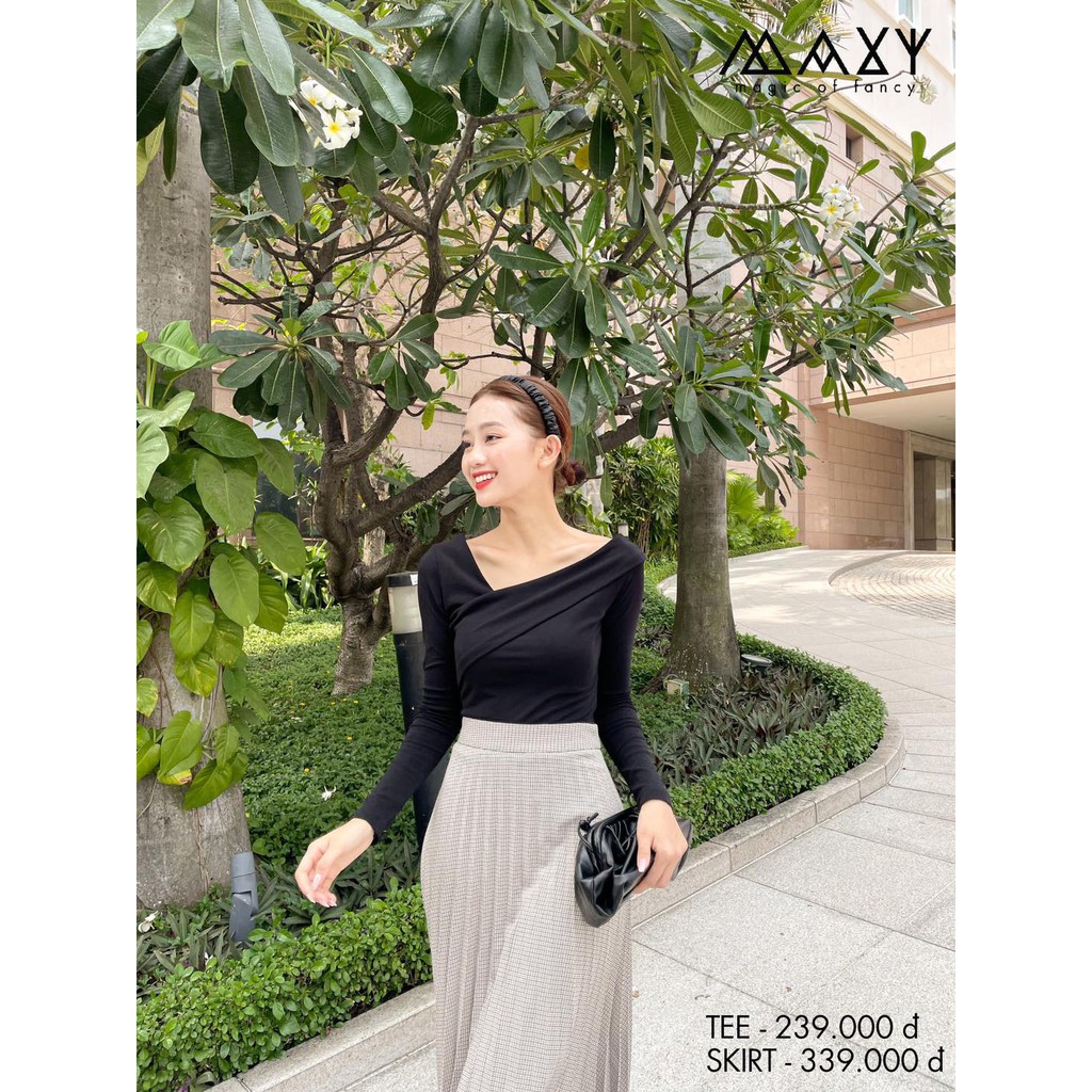 Áo trễ vai tay dài offshoulder tee Maxy Workshop