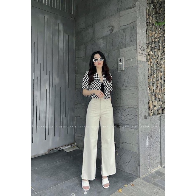 QDN44 -  QUẦN KAKI SUÔNG CẮT GẤU CHO NỮ