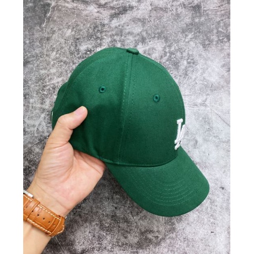 Mũ LA ROCKIE BALL GREEN, mũ lười trai nam nữ NY LA xanh lá hàng FULL TAG