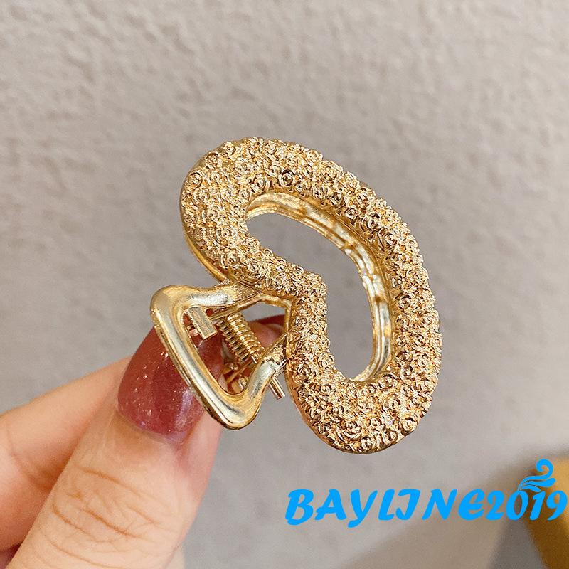 BAY-Kẹp tóc dạng kẹp móng vuốt chống trượt bằng kim loại khoét rỗng chắc chắn cho nữ