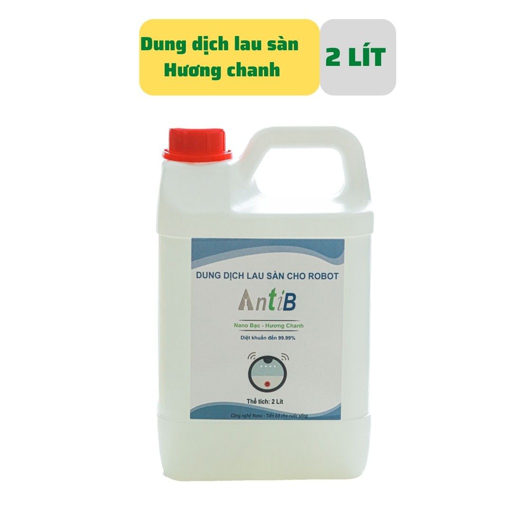 AntiB - Dung dịch lau sàn cho Robot (Hương chanh, Can 2 Lít)