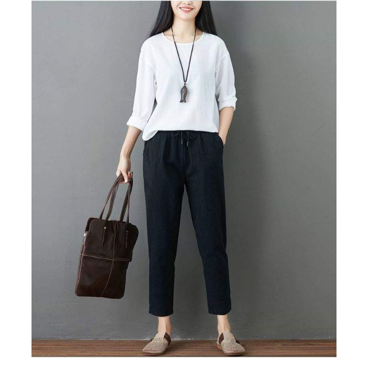 Quần baggy đũi dáng dài TTG69