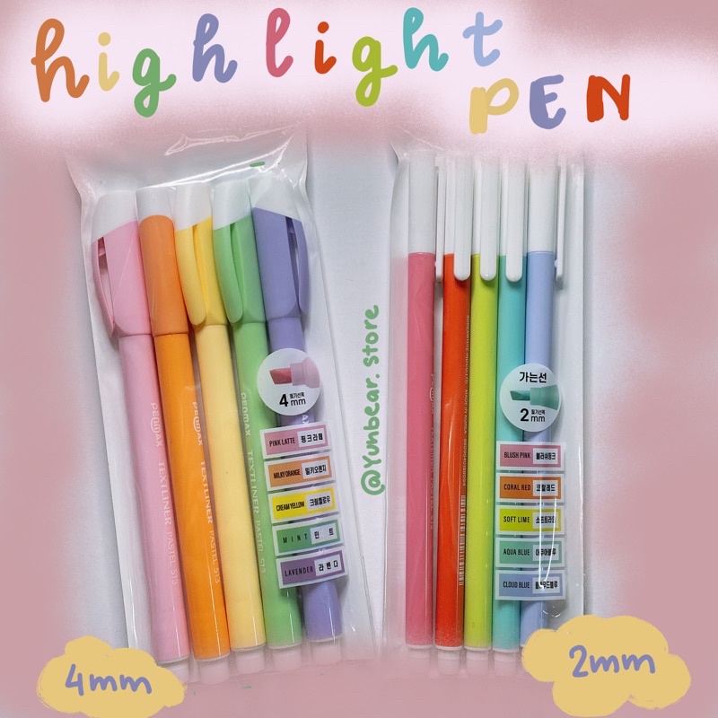 TỔNG HỢP BÚT HIGHLIGHT DAISO HÀN QUỐC MẪU MỚI