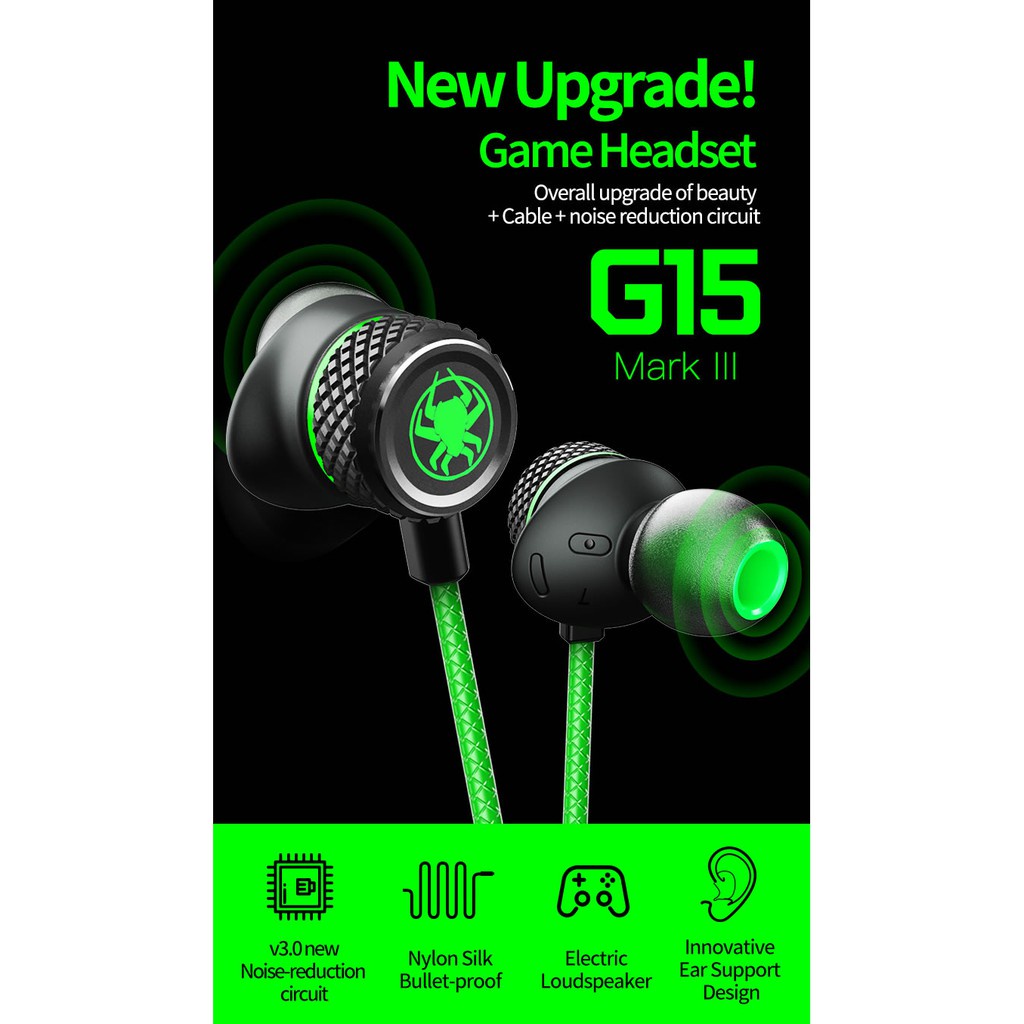 Tai Nghe Gaming Nhét Tai Plextone G15 Mark III Phiên Bản 2022 Mới Nhất - Chuyên Game - Có Mic, Chống Ồn