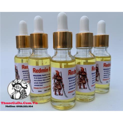 Thuốc nuôi gà đá Redmin (20ml) - Bóng Lông, Nạp Pin, Bo Lớn - Thuốc nuôi gà Cao Cấp