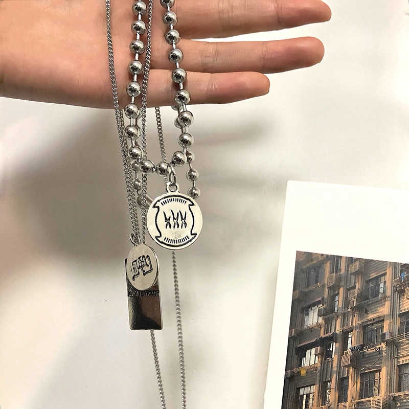 Dây Chuyền Mặt Tròn Phong Cách Hip Hop Hàn Quốc 133921s