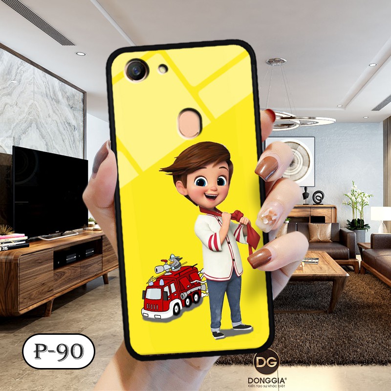 Ốp lưng kính 3D OPPO F5/ F5 Youth- cute