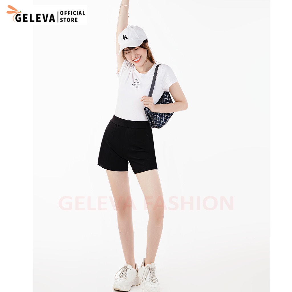Quần short nữ chất Umi Hàn co dãn Cao cấp dày dặn, Quần sooc đùi nữ vải thun ôm mông Geleva LEG428 | BigBuy360 - bigbuy360.vn