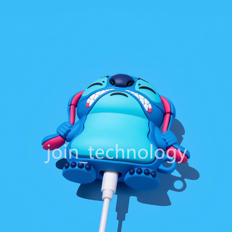 Vỏ bảo vệ hộp sạc tai nghe Airpods 1 2 3 Pro bằng silicon mềm họa tiết hoạt hình dễ thương 2021