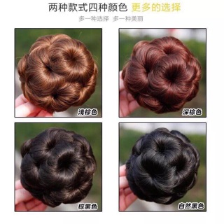 ❤️ Búi Tóc Giả Hoa Tròn Cao Cấp