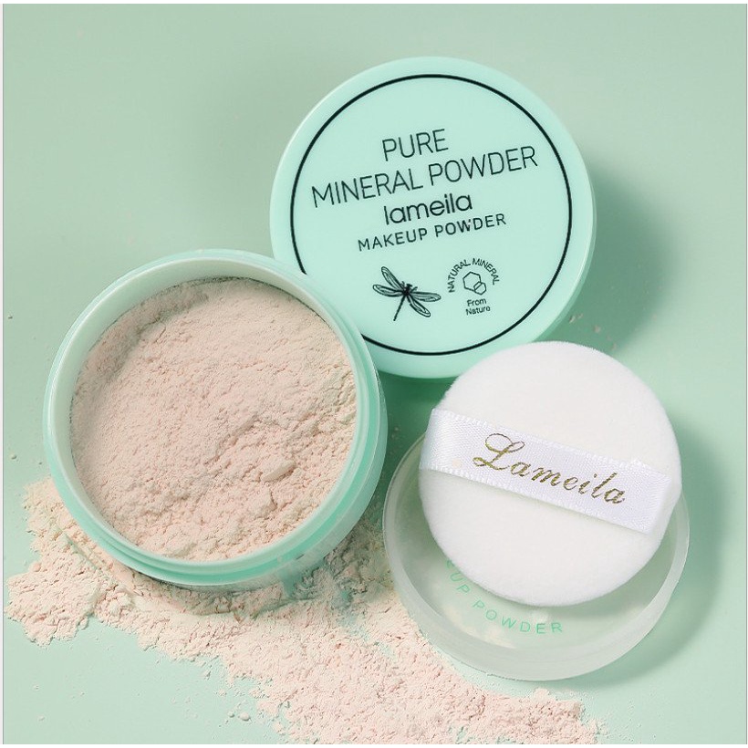 ☘️ Phấn Bột Phủ Lameila Xanh Pure Mineral Powder Chính Hãng Nội Địa